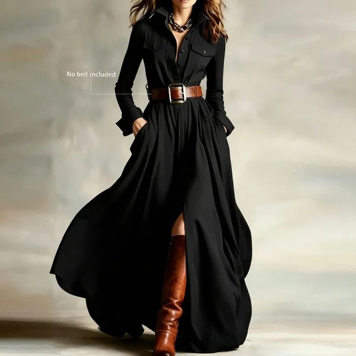 Rosalyn Button Front Maxi Dress