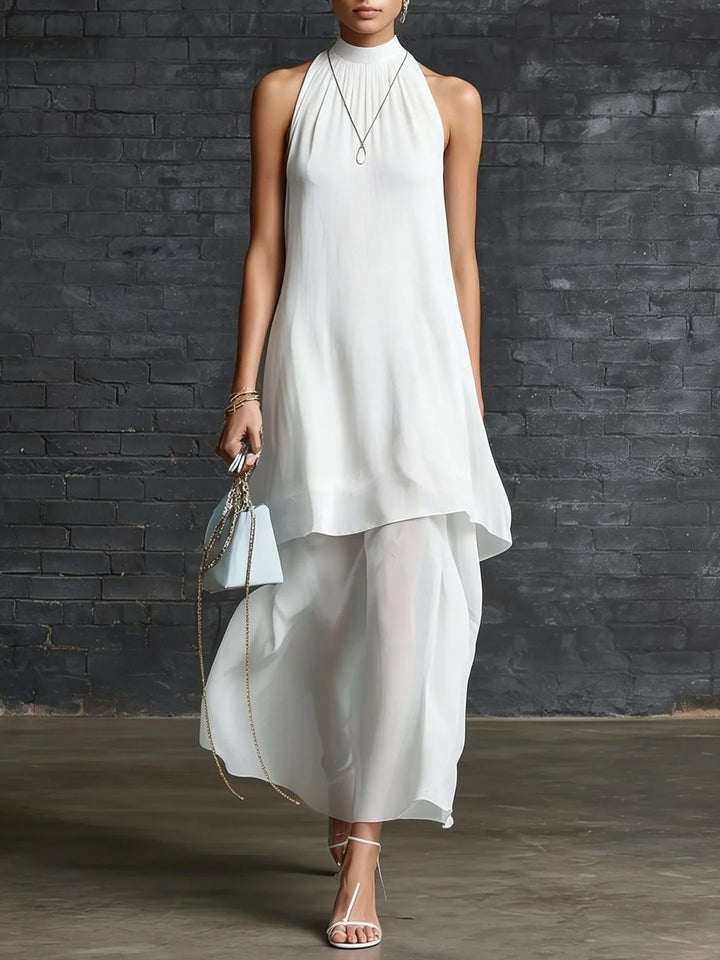 Amara Elegant Layered Chiffon Wedding Guest Dress