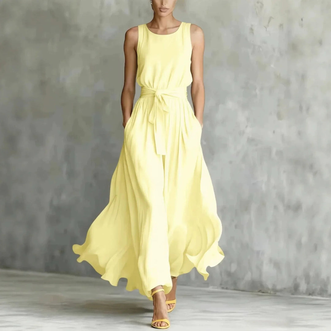 Fioretta Elegant Pocket Maxi Dress