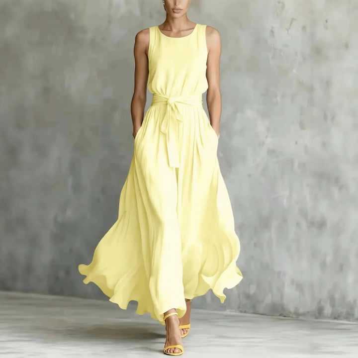 Fioretta Elegant Pocket Maxi Dress