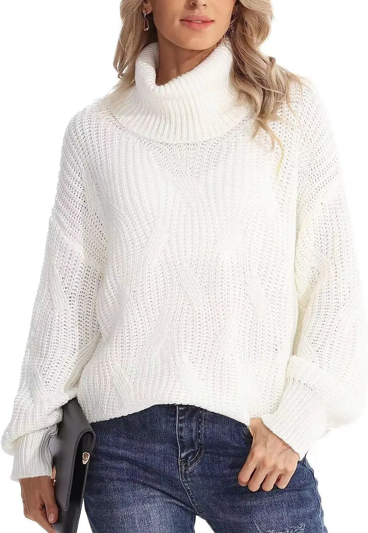Elowen Cable Knit Turtleneck Sweater