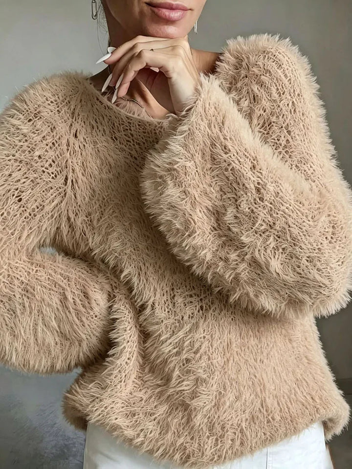 Amelina Fuzzy Knit Sweater