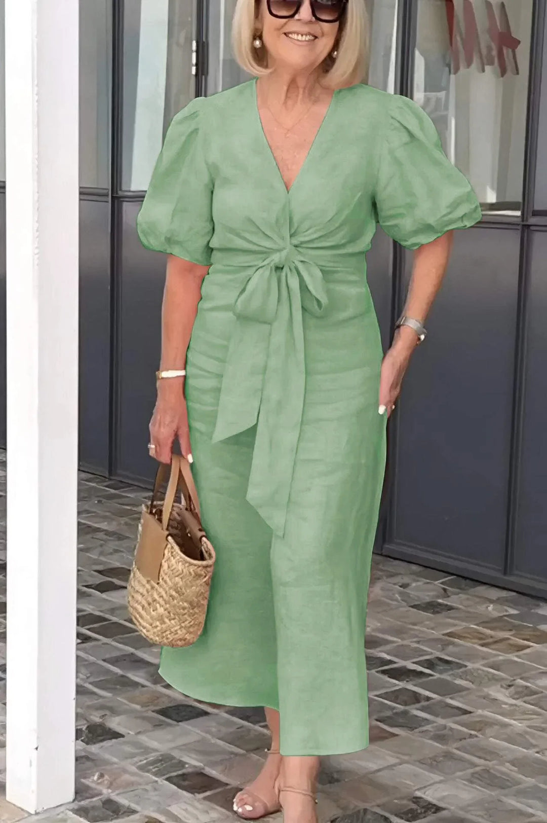 Claire Relaxed Tie Waist Midi Dress