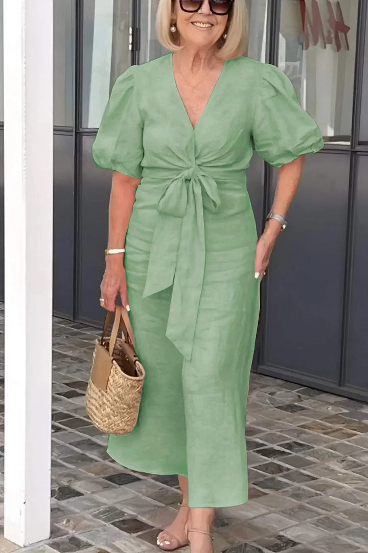 Claire Relaxed Tie Waist Midi Dress