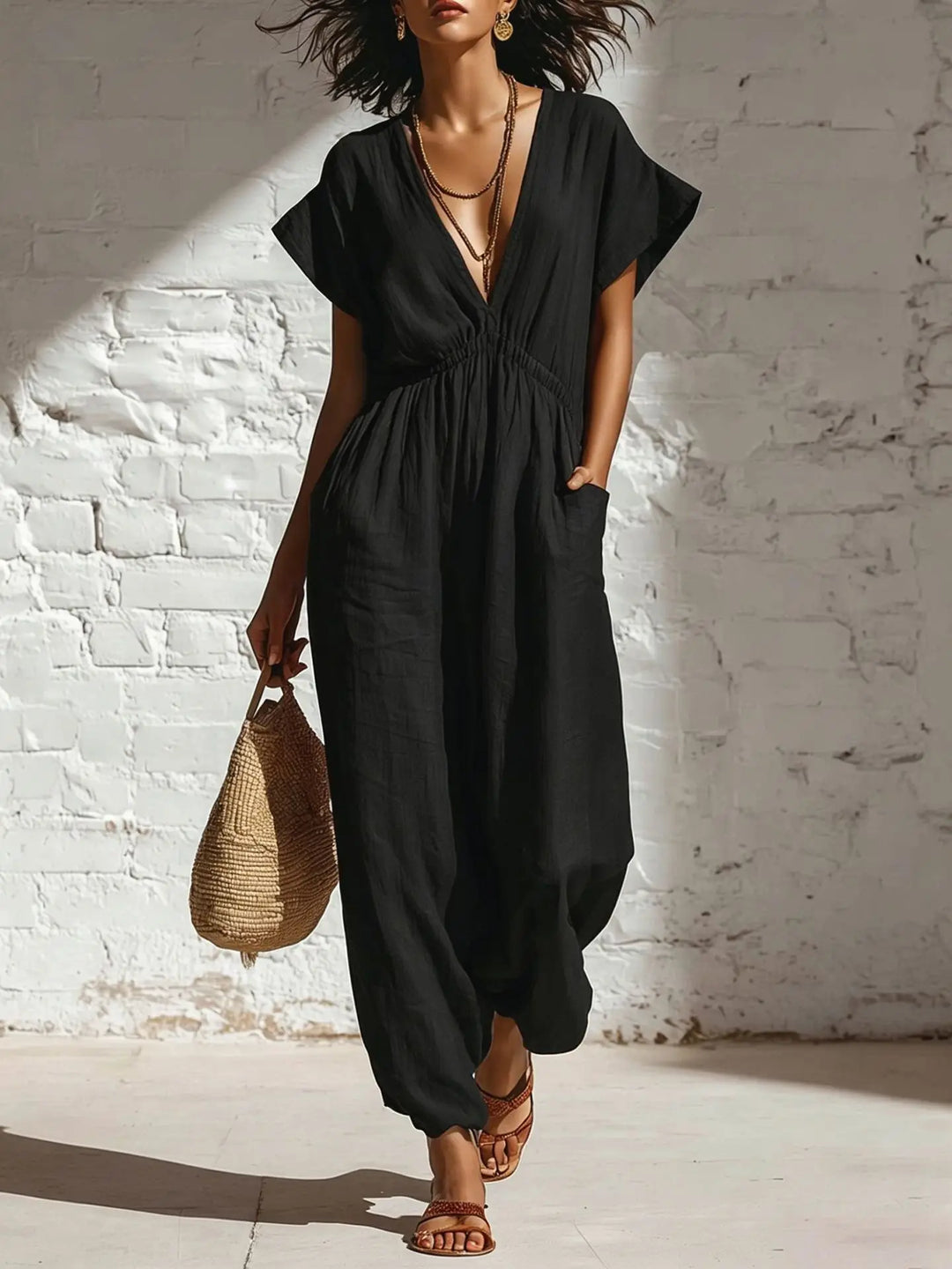 Noemi Casual Wide Leg Jumpsuit