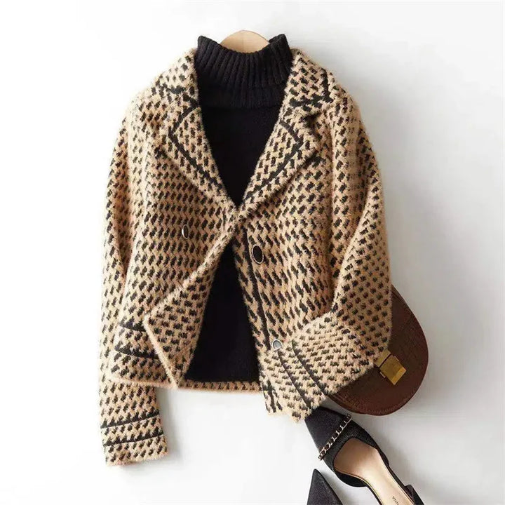 Winona Houndstooth Knit Jacket
