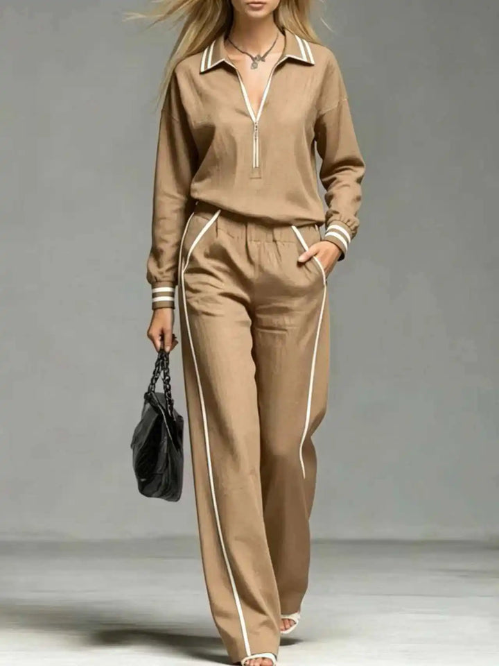 Marisol Half Zip Two Piece Set