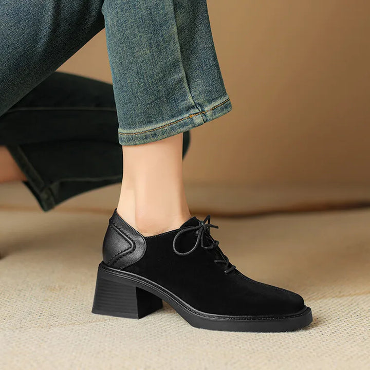 Velora Suede Block Heel Loafers