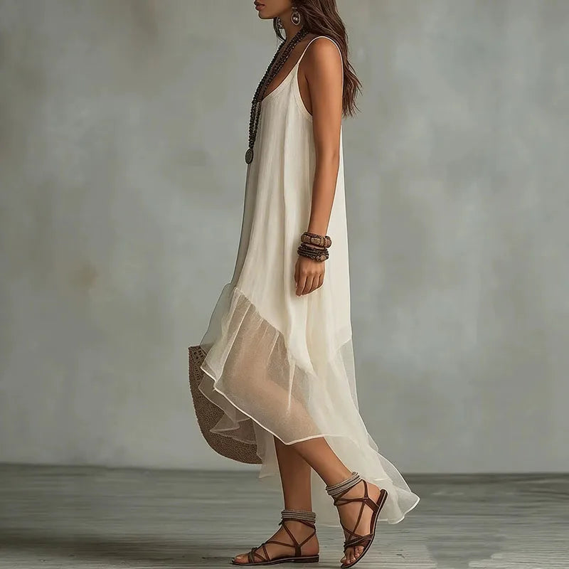 Zarina Flowy Ruffle Maxi Dress