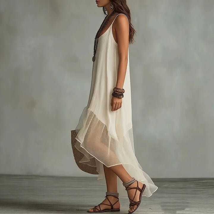 Zarina Flowy Ruffle Maxi Dress
