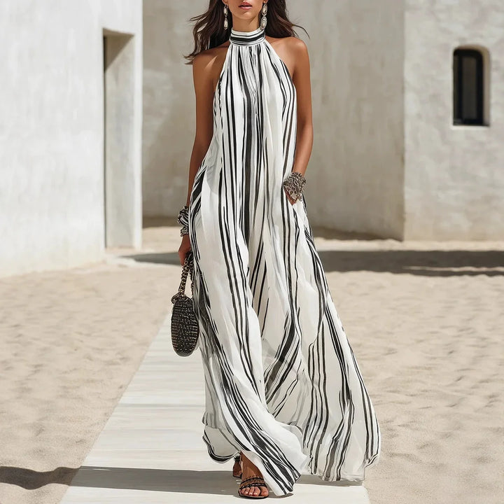 Mirelise Striped Pocket Maxi Dress
