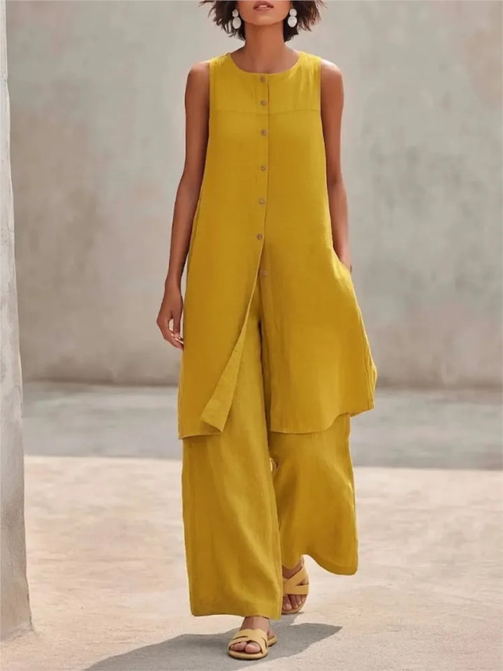 Maelis Casual Layered Trouser Set