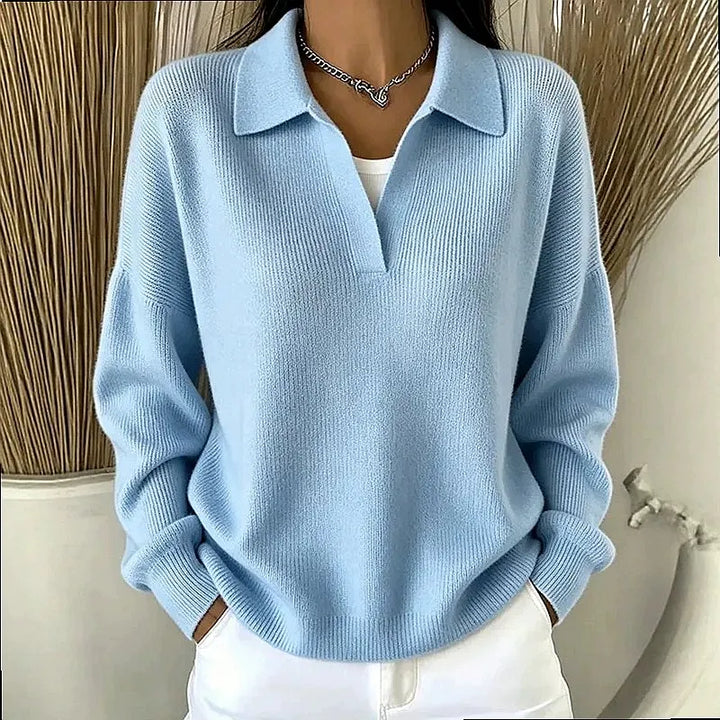 Selene Ribbed Knit Polo