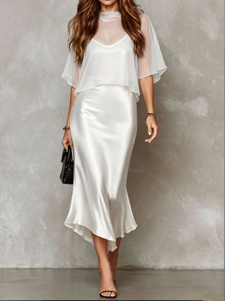Romina Satin Midi Dress Set