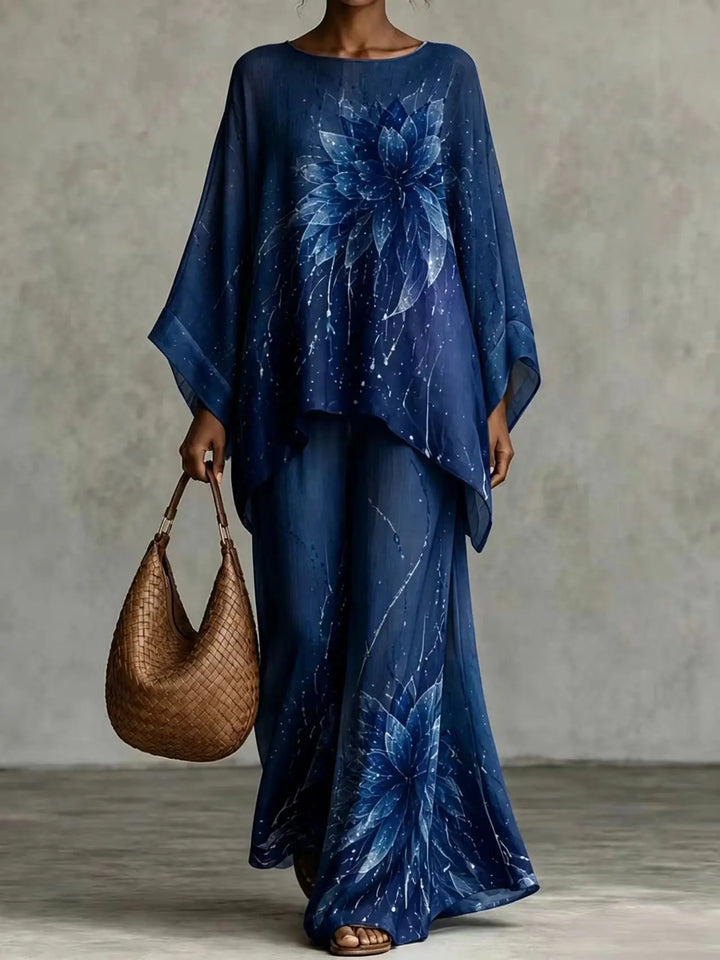 Halona Printed Loose Two-Piece Set