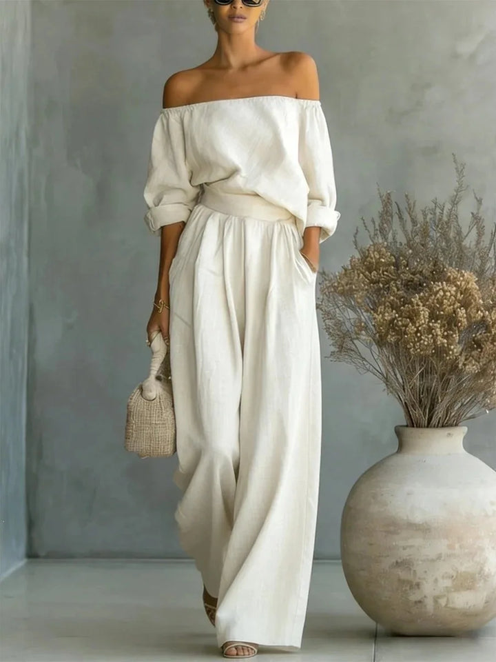 Eloise Off Shoulder Trouser Set