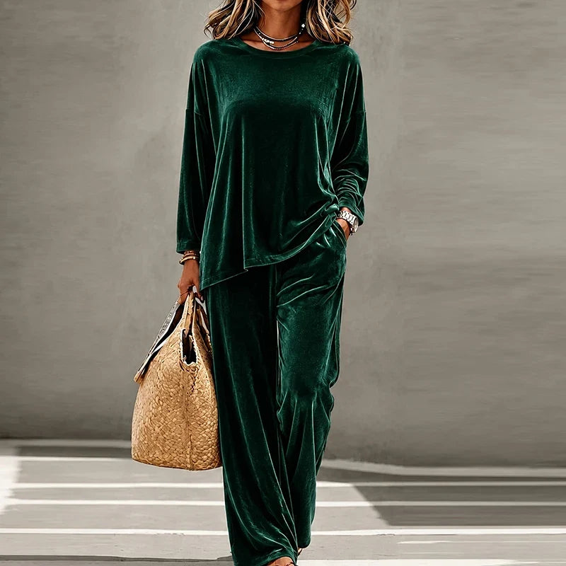 Lucienne Velvet Wide Leg Set