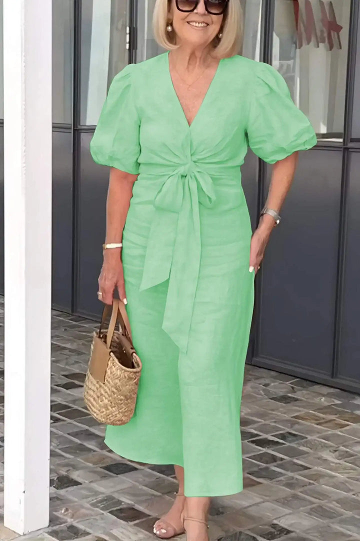 Claire Relaxed Tie Waist Midi Dress