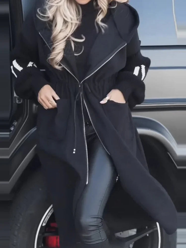 Marielle Drawstring Waist Maxi Coat