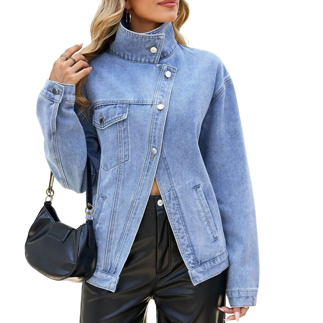 Harlan Stand Collar Denim Jacket