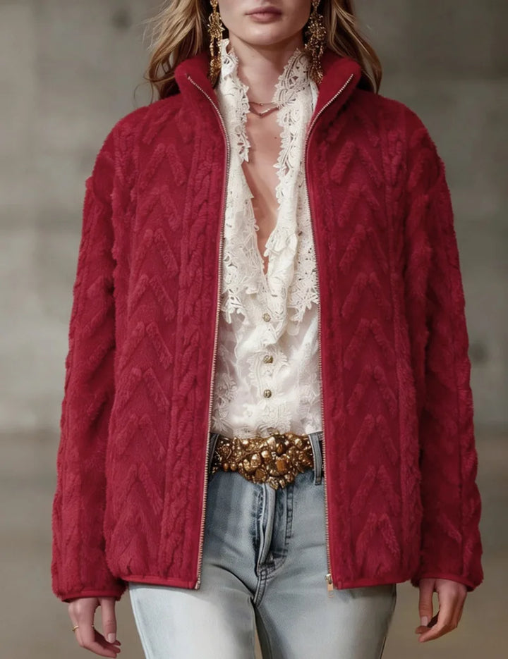 Rowena Textured Fleece Jacket