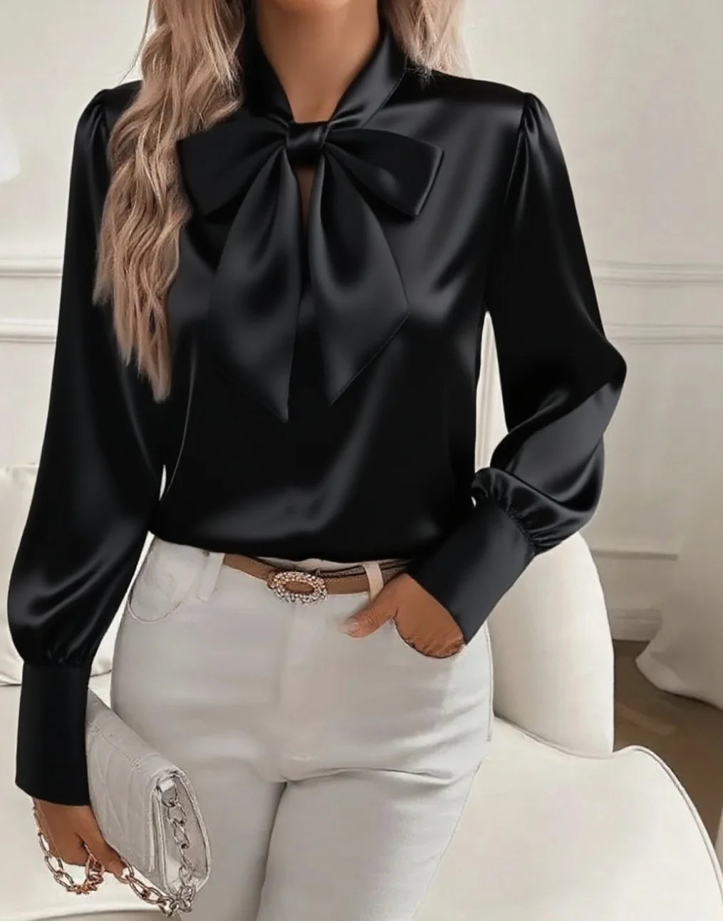 Vivianne Bow Collar Blouse