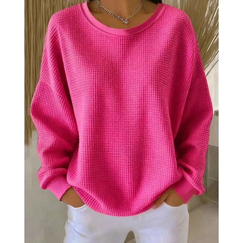 Amelina Waffle Knit Top