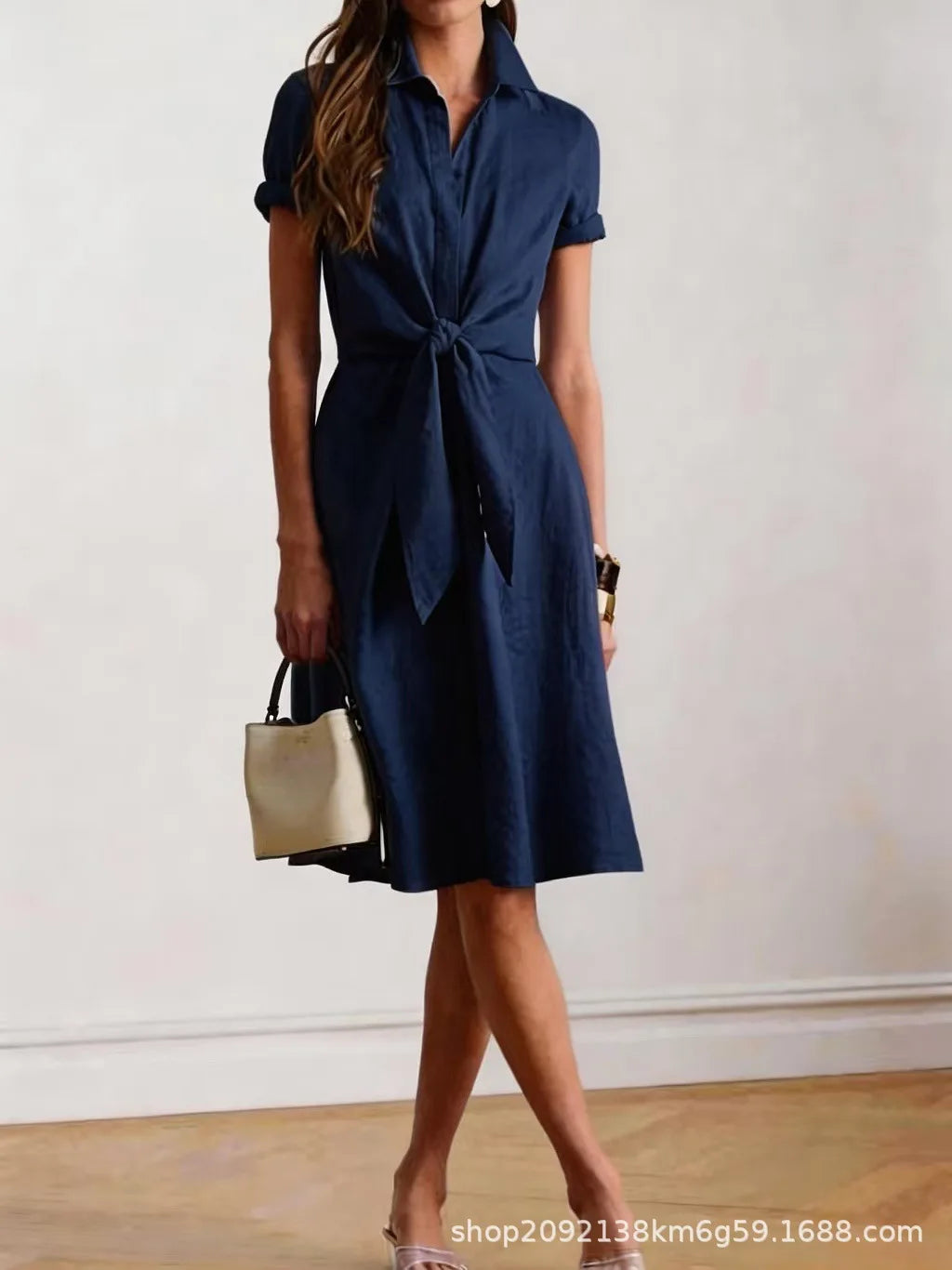Mireline Tie Waist Midi Dress