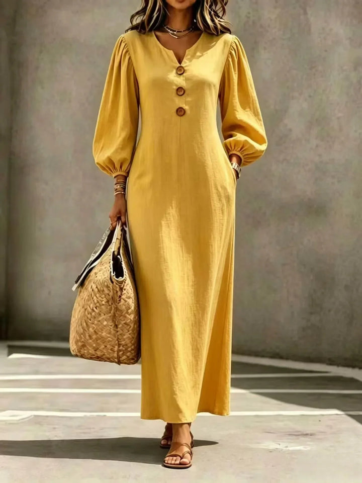 Linnea Button Front Maxi Dress