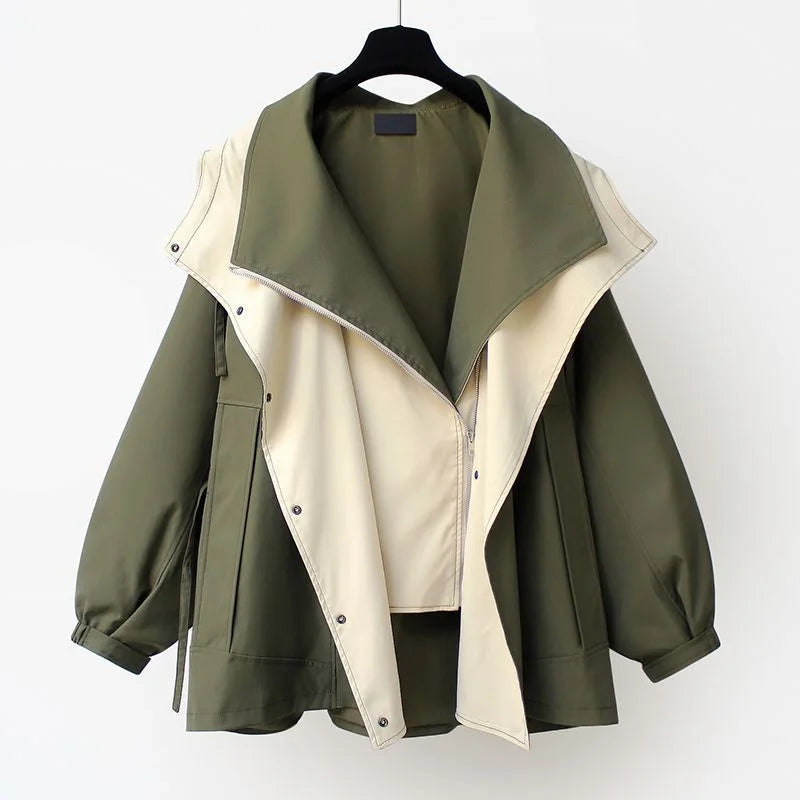 Winona Contrast Collar Trench