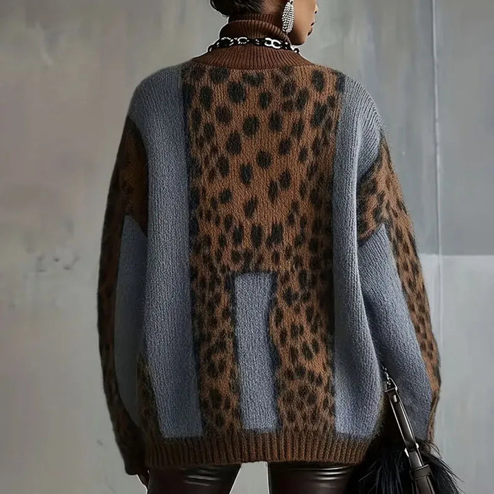 Cersei Cozy Leopard Knit Sweater