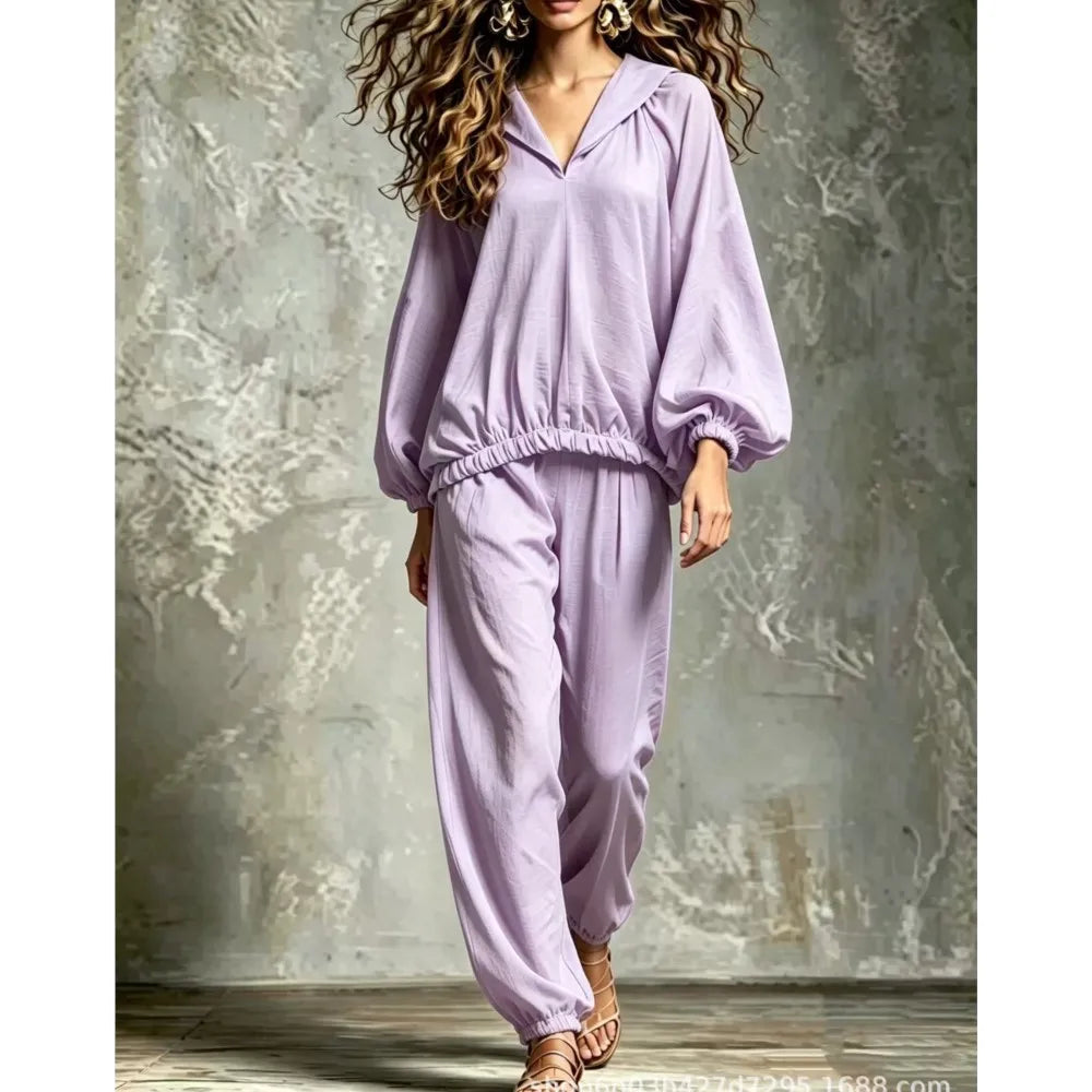 Amaris Lantern Sleeve Lounge Set