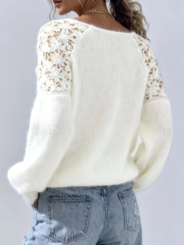 Aveline Open Knit Lace Sweater