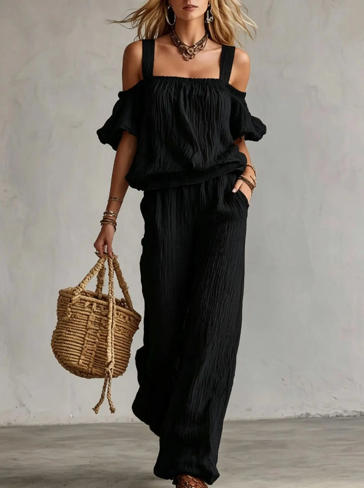 Elowen Ruffle Relaxed Trouser Set
