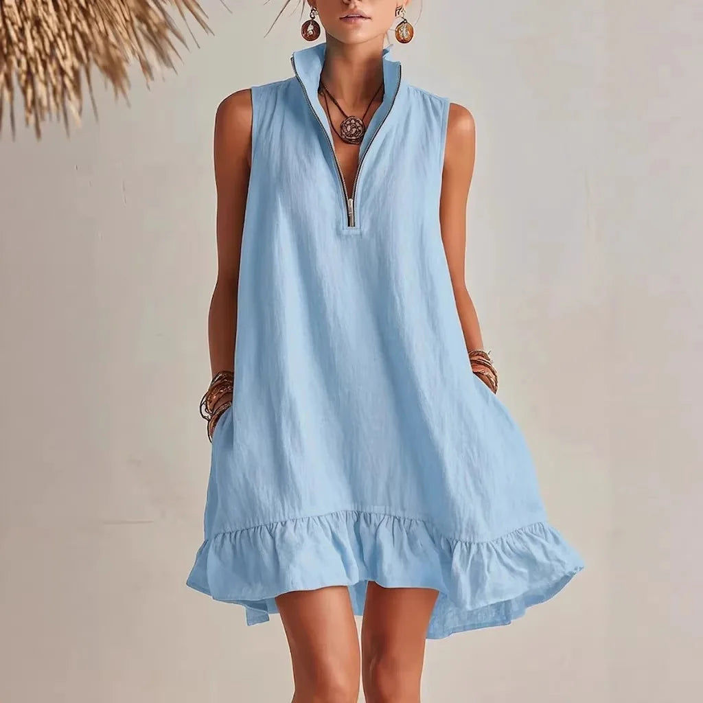Sorena Ruffle Hem Mini Dress