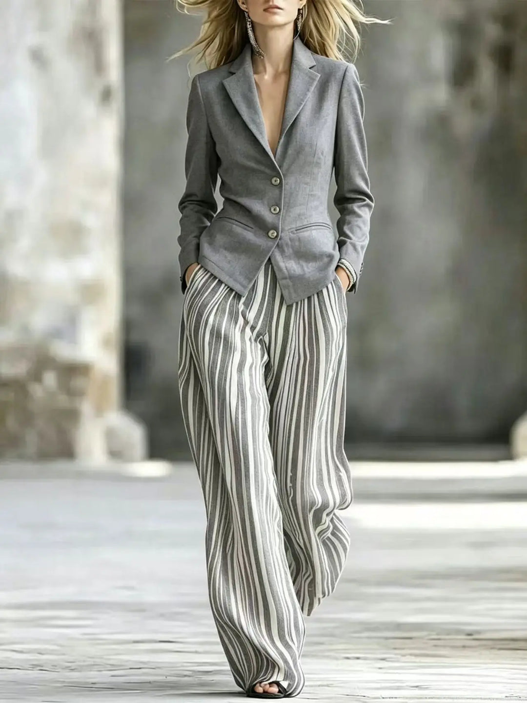 Marguerite Wide Leg Pant Suit