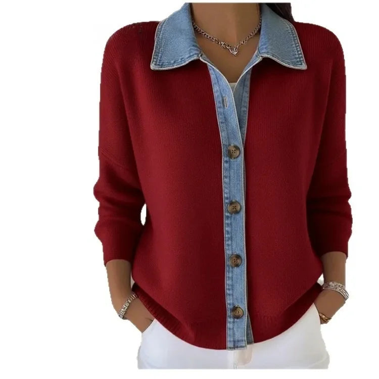 Wren Denim Placket Cardigan