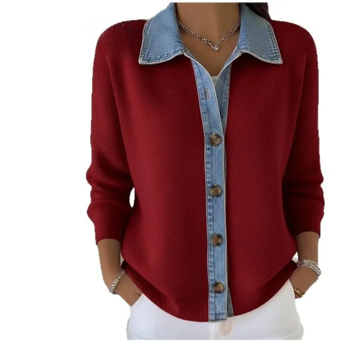 Wren Denim Placket Cardigan