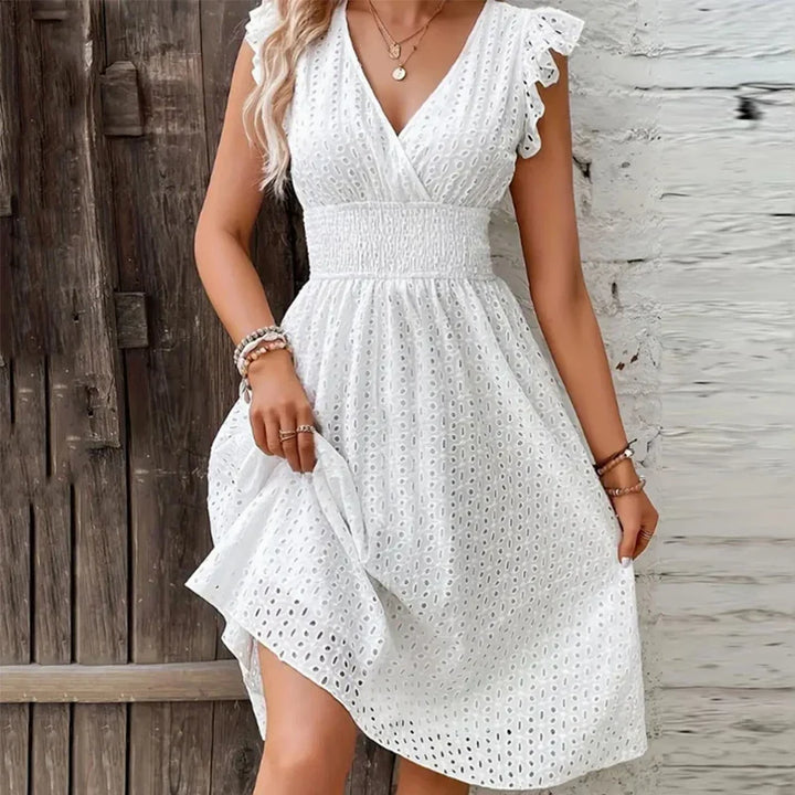 Monroe Flutter Sleeve Midi Dress