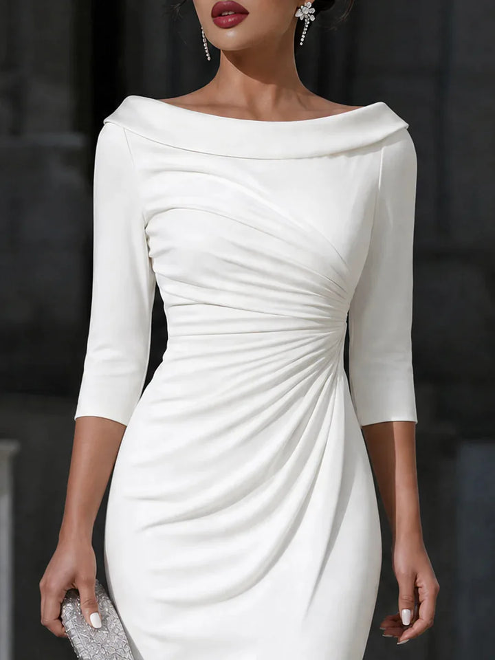 Rosette Ruched Sheath Dress