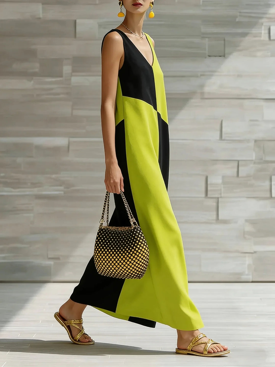 Jacquetta Color Block Maxi Dress