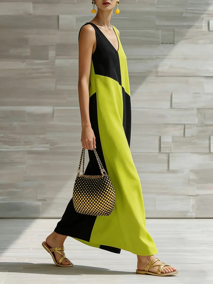 Jacquetta Color Block Maxi Dress
