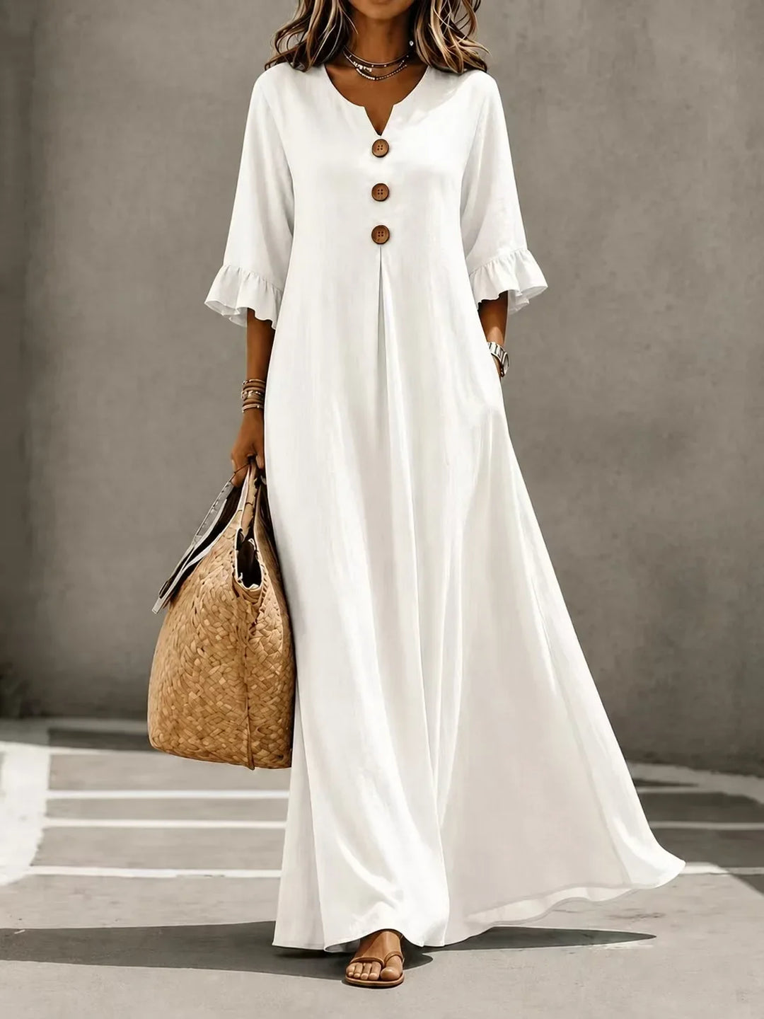Roselle Relaxed Pocket Maxi Dress
