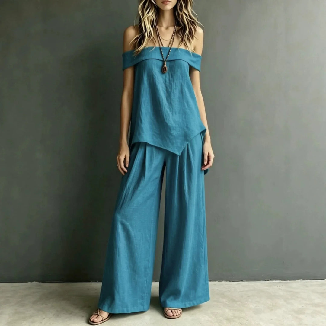 Celiane Off Shoulder Pant Set