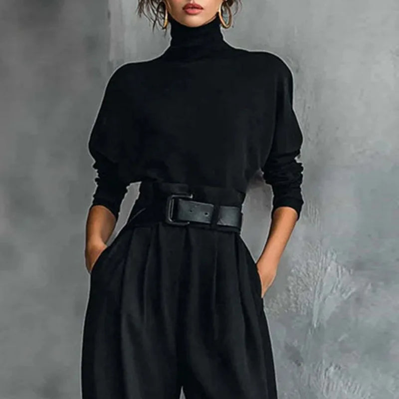 Lennox Elegant Turtleneck Pant Set