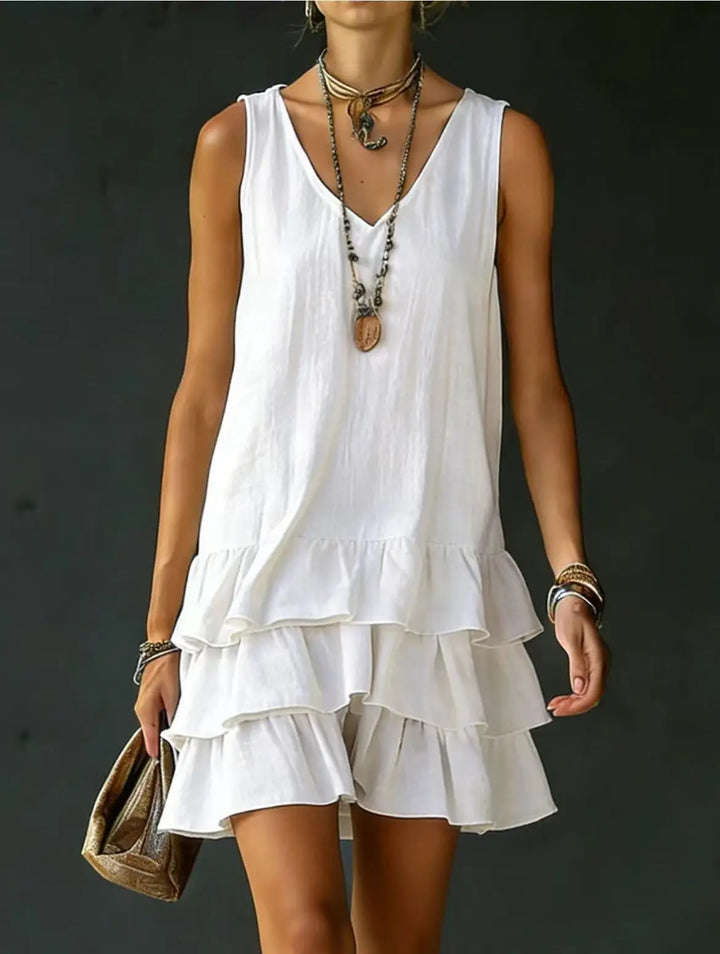 Polene Ruffle Mini Dress