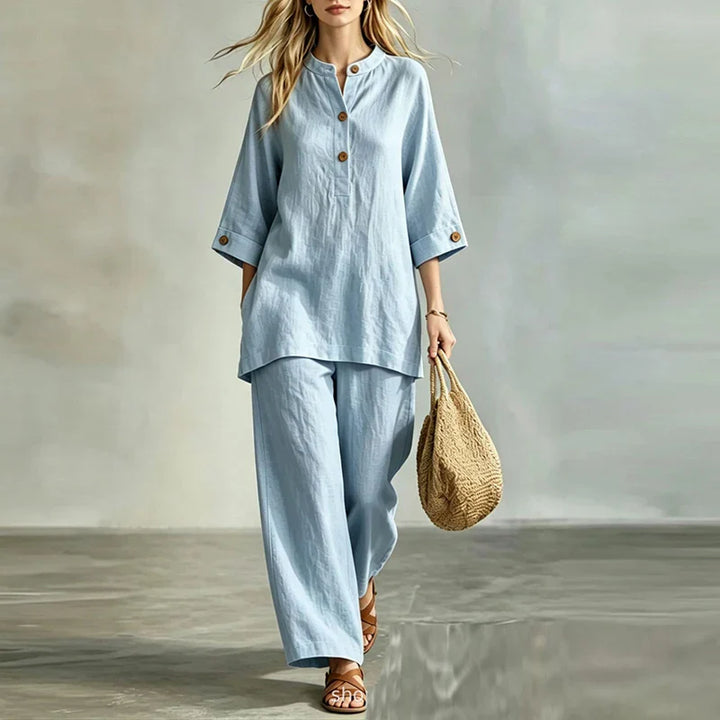 Carley Casual Linen Matching Set