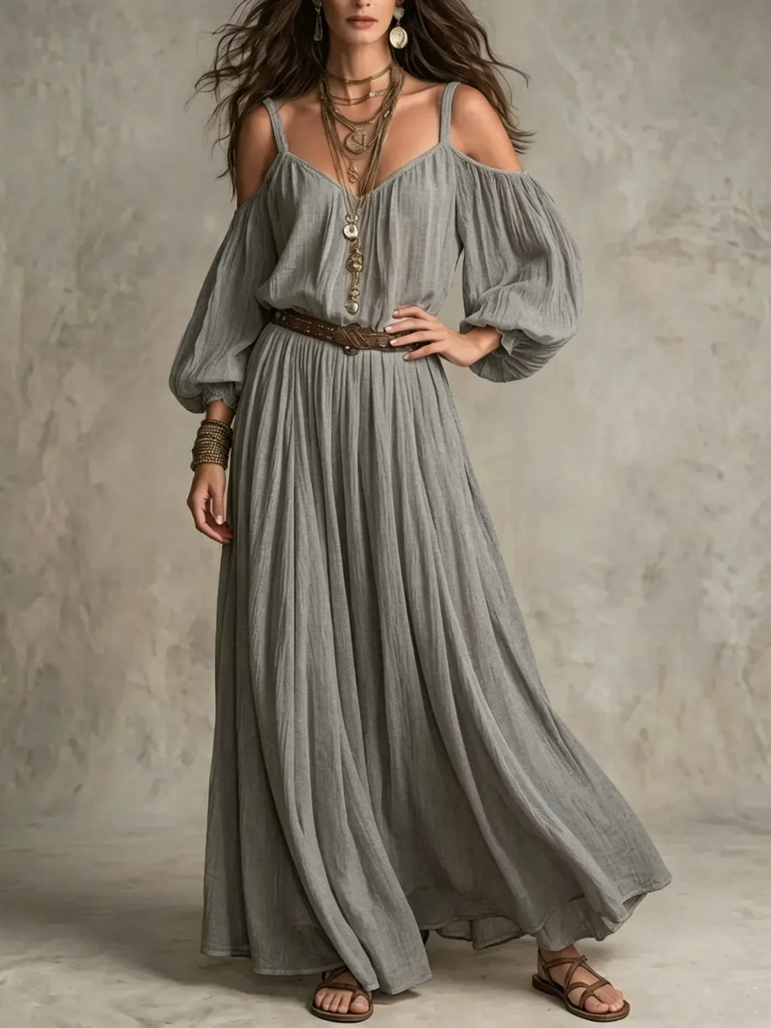 Zinnia Off Shoulder Maxi Dress