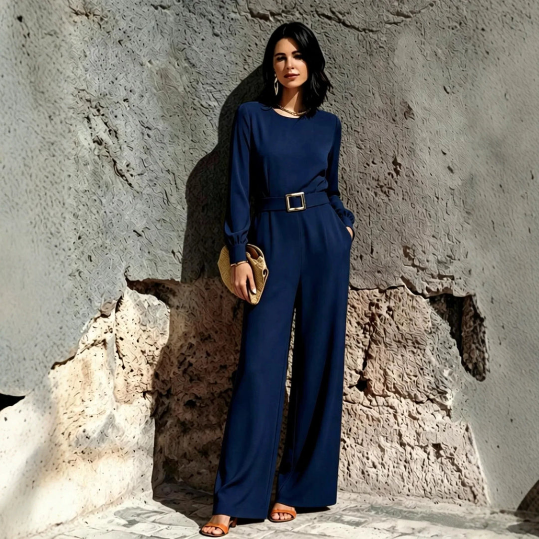 Simone Flattering Fit Belted Jumpsuit