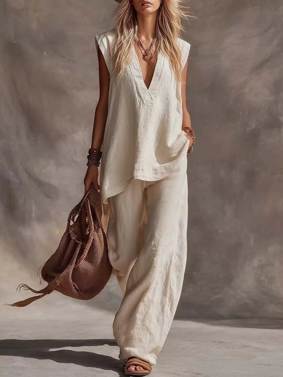 Serelia Wide Leg Two-Piece Set